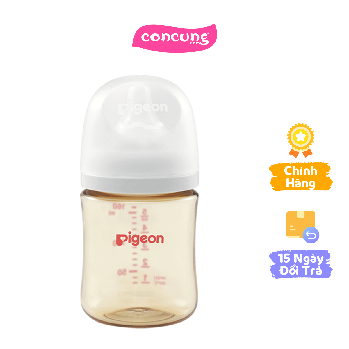 Bình Sữa Pigeon PPSU Softouch Baby-Friendly World 160ml (SS)