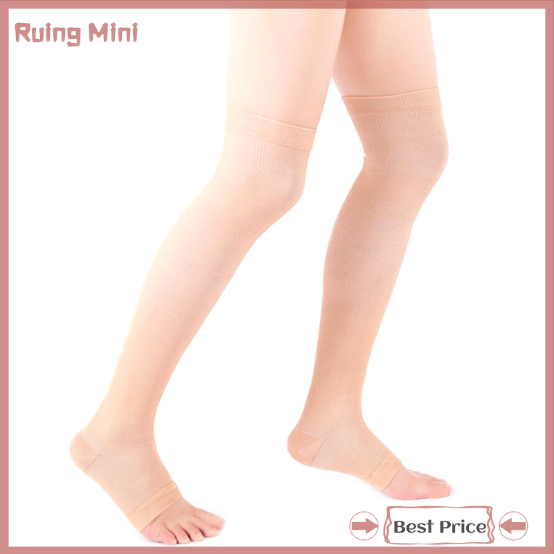 Ruing vớ nén cao tới đùi áp hở ngón giãn tĩnh mạch vớ nam nữ