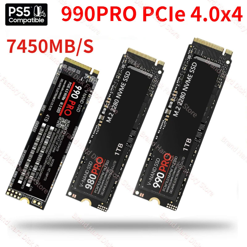 Thương hiệu 990 Pro SSD NVMe M2 4TB 1TB 2TB NVMe PCIe nội bộ SSD 2TB 2280 trạng thái rắn ổ cứng inch cho máy tính xách tay Máy tính để bàn ps5