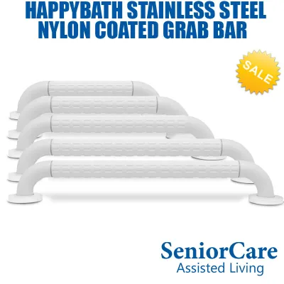 HAPPYBATH Stainless Steel Grab Bar Nylon Coated Bathroom Safety Grabber Anti Slip Toilet Handicap