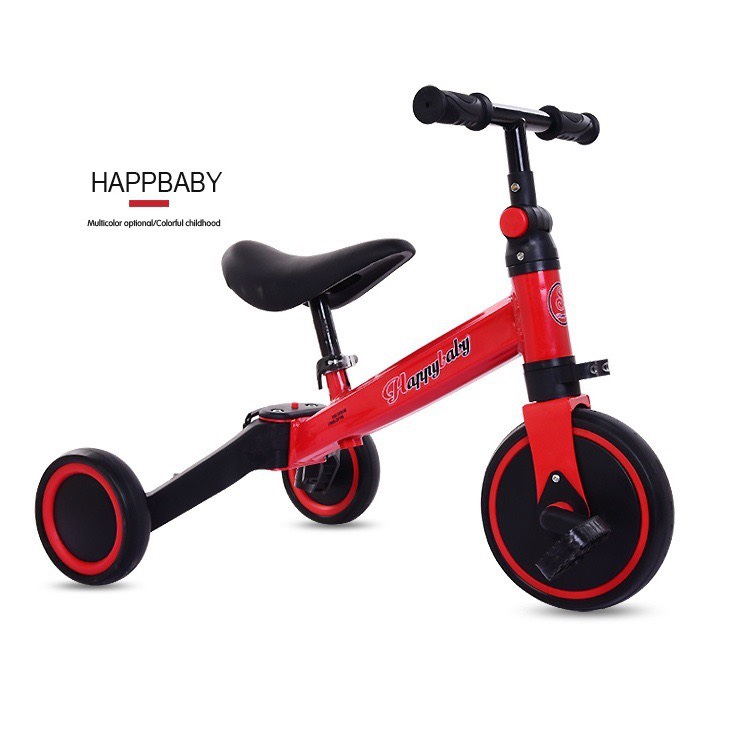 LZD Xe đạp 3 bánh cho bé từ 2 đến 5 tuổi Xe chòi chân thăng bằng SPORT , HAPPY có bàn đạp điều chỉnh độ cao yên