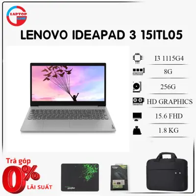 [Mới 100%] Lenovo IdeaPad 3 15ITL05 Core i3-1115G4 | 8GB | 256GB SSD | MÀN CẢM ỨNG 15.6 IN HD