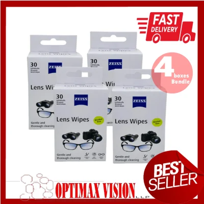 Bundle of 4 ZEISS LENS WIPES 30pc (New Packing)