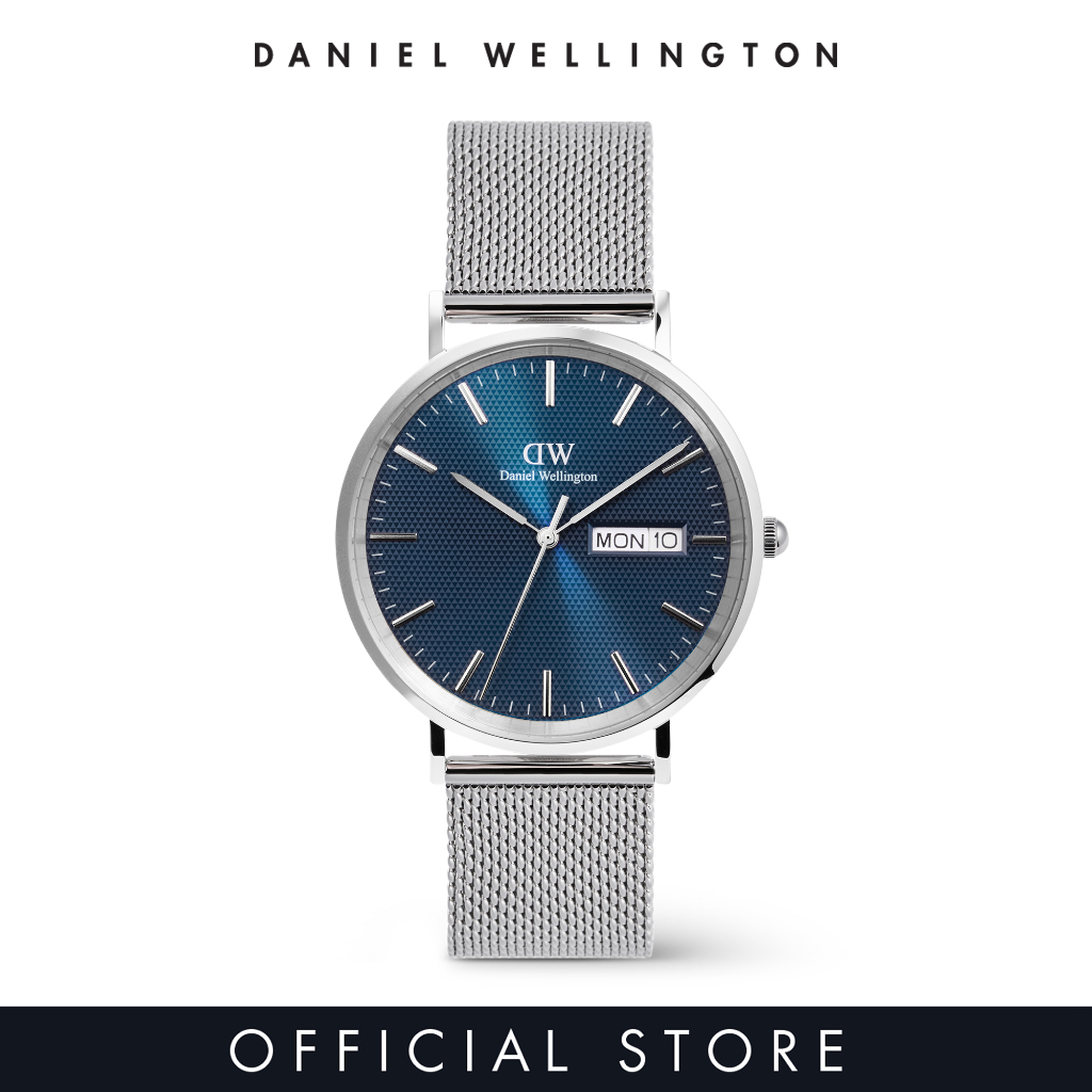 Daniel Wellington Classic Day Display 40mm Sterling Arctic Blue - Men Watch stainless steel watch DW Official Authentic Original