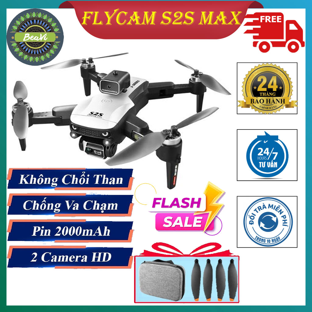 Flycam s2s cảm biến chống va chạm, động cơ không chổi than, nhào lộn trên không