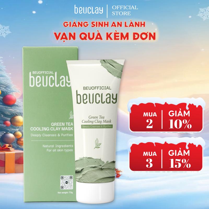 BEUCLAY Mặt Nạ Đất Sét Nam Nữ Hỗ Trợ Lấy Đi Tế Bào Chết Giảm Thiểu Dầu Thừa - 70g -  Skincare Làm Đẹ