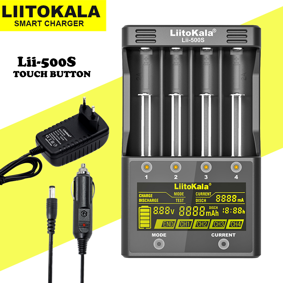 LiitoKala Lii-500 Lii-PD4 Lii-500S 3.7V lithium 18650 17355 21700 26650 18350 18500 17500 25500 1044