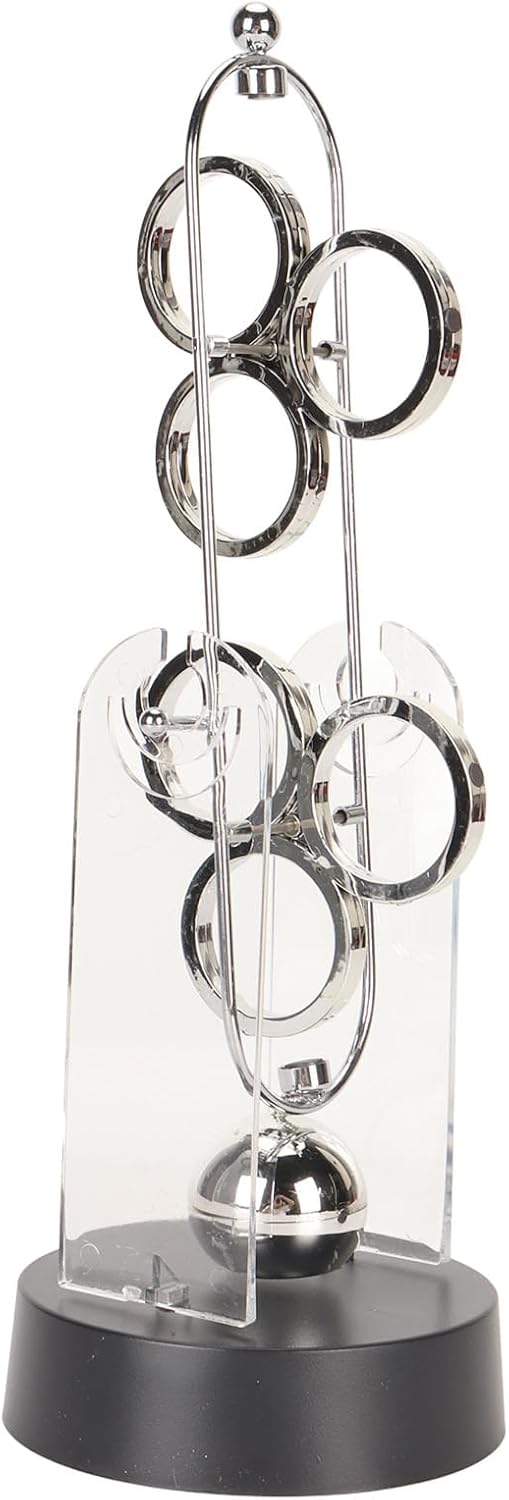 TOPINCN Perpetual Motion Machine Electronic Swinging Model Decorative Physics Learning Desk Toy Electronic Swinging Ornament for Home School Office Art Perpetual Motion Device