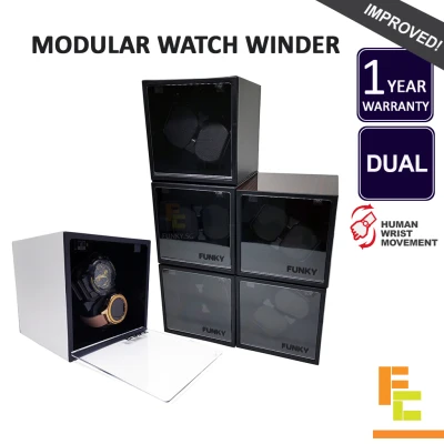 Watch Winder Winding Storage Box For Automatic Watch, Dual Modular Winder Power Operated