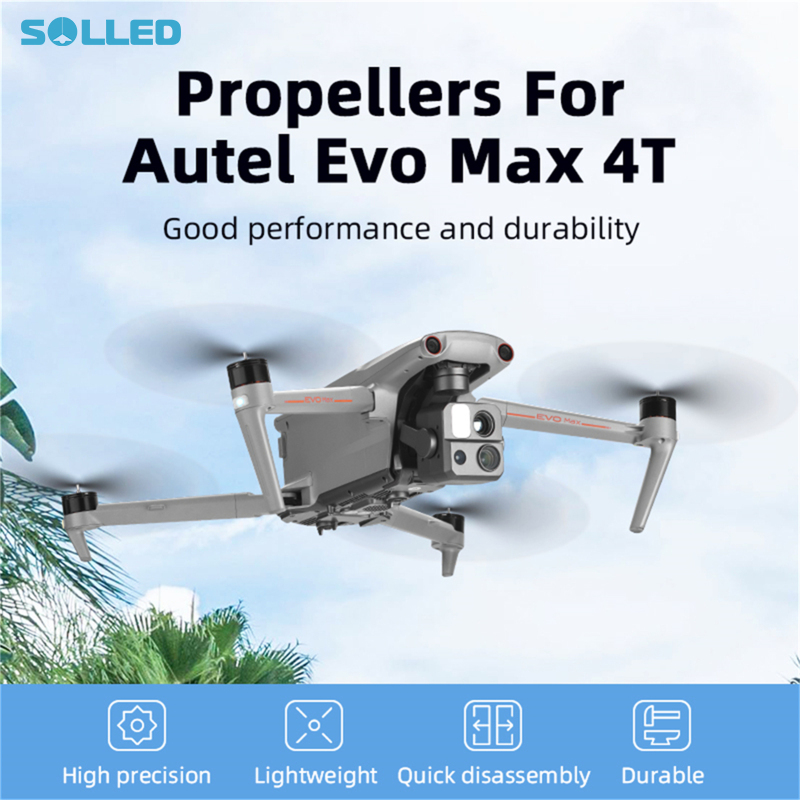 2 Pairs Drone Propellers 1136 Foldable Low Noise Blade Fans Propellers Compatible For Autel Evo Max 4T Drones Accessories