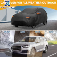 X AUTOHAUX All-Weather Waterproof Car Cover - UV-Resistant Outdoor Full Exterior Protection for Toyota Yaris Cross 210D-PU Black with Right Side Zipper