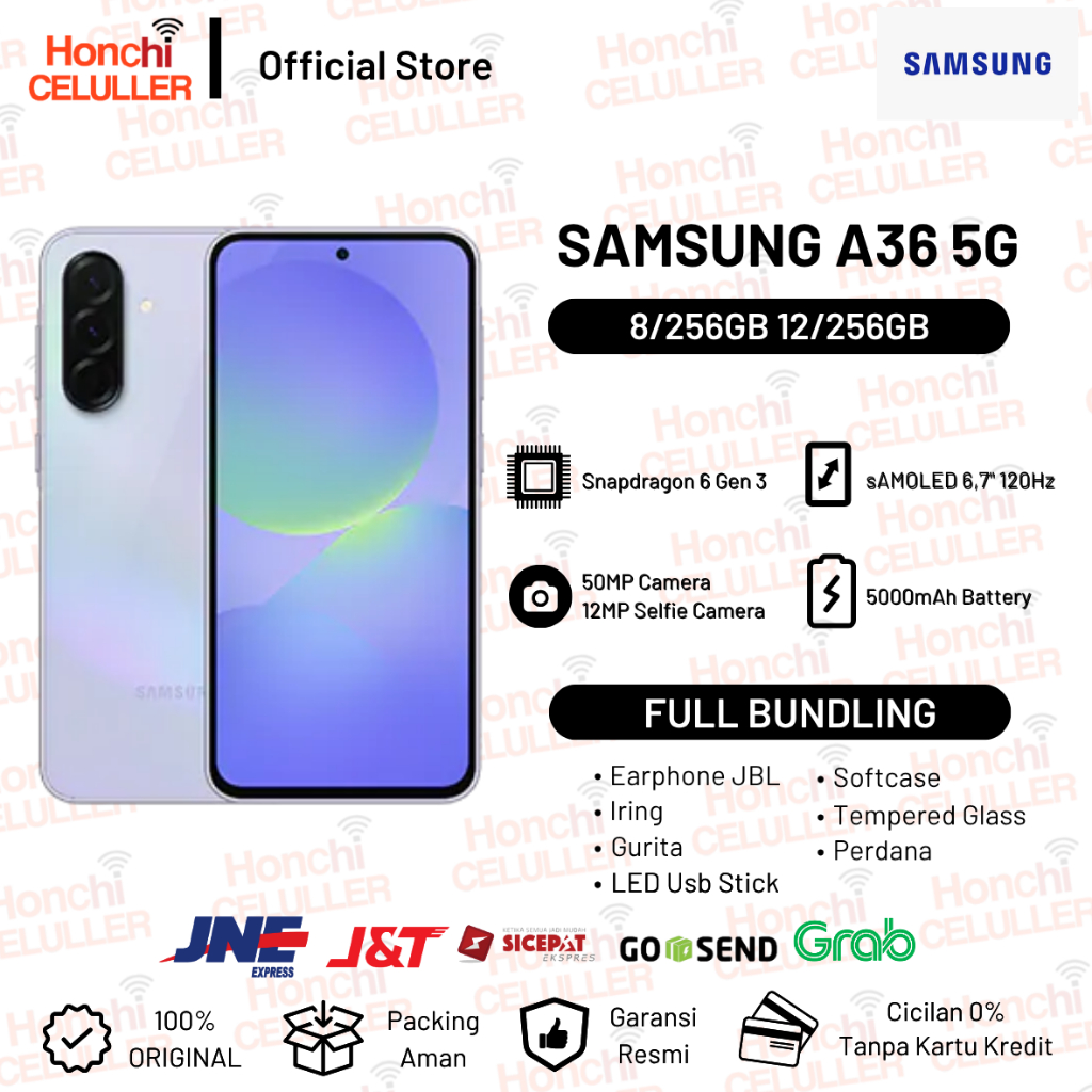 Samsung Galaxy A36 5G 12/256GB 8/256GB - | Galaxy AI | Snapdragon 6 | 45W Super Fast Charge Garansi Resmi SEIN Giá 6,269,000 Đồng*Miễn phí vận chuyển