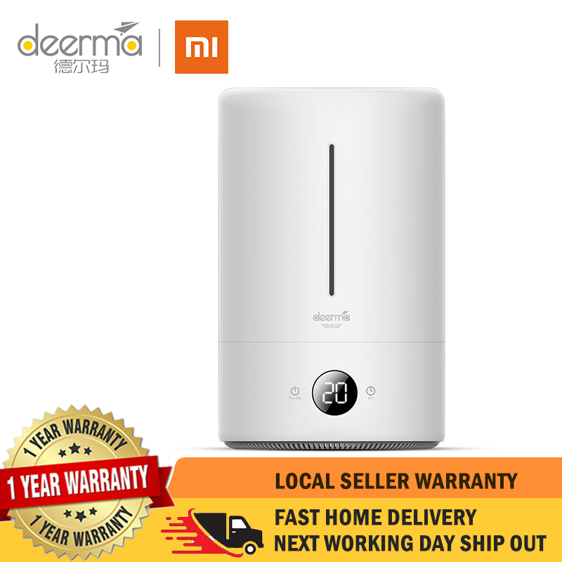 【1 Year Local Warranty】Xiaomi Deerma DEM-F628A Air Humidifier Ultrasonic 5L Quiet Aroma Mist Maker Led Touch Screen Timing Function Home Water Small Mini Diffuser Essential Oil Singapore