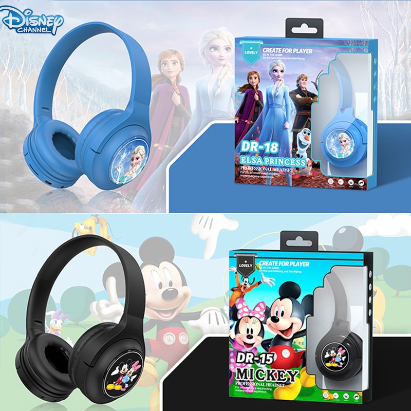New Disney Mickey Mouse Snow White Ariel ELsa Wireless Blutooth Headphones