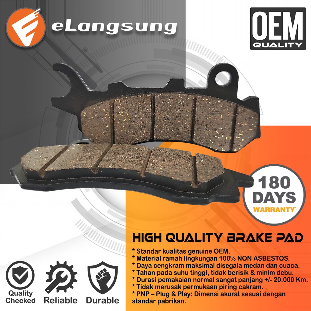 Kampas Rem Depan PCX/ADV 150/160 CBS Bergaransi 180 Hari - eLangsung Harga 21,750 rupiah*Gratis Ongkir