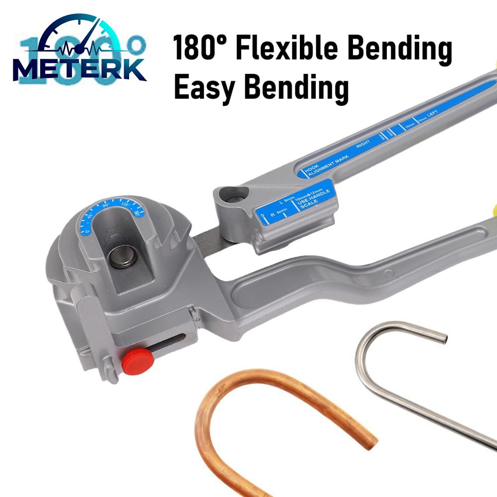 Meterk Manual Pipe Bender Tool Aluminum Alloy Tube Bender Portable Easy Using Non Slip Handle for Automotive Repair Giá 718,000 Đồng*Miễn phí vận chuyển