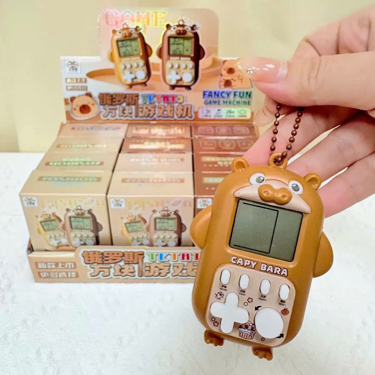 ĐỒ CHƠI MÁY CHƠI GAME ĐIỆN TỬ XẾP HÌNH SÁNG TẠO CẦM TAY MINI HÌNH HOẠT HÌNH CÁO NICK VÀ THỎ JUDY / CAPYBARA / KUROMI