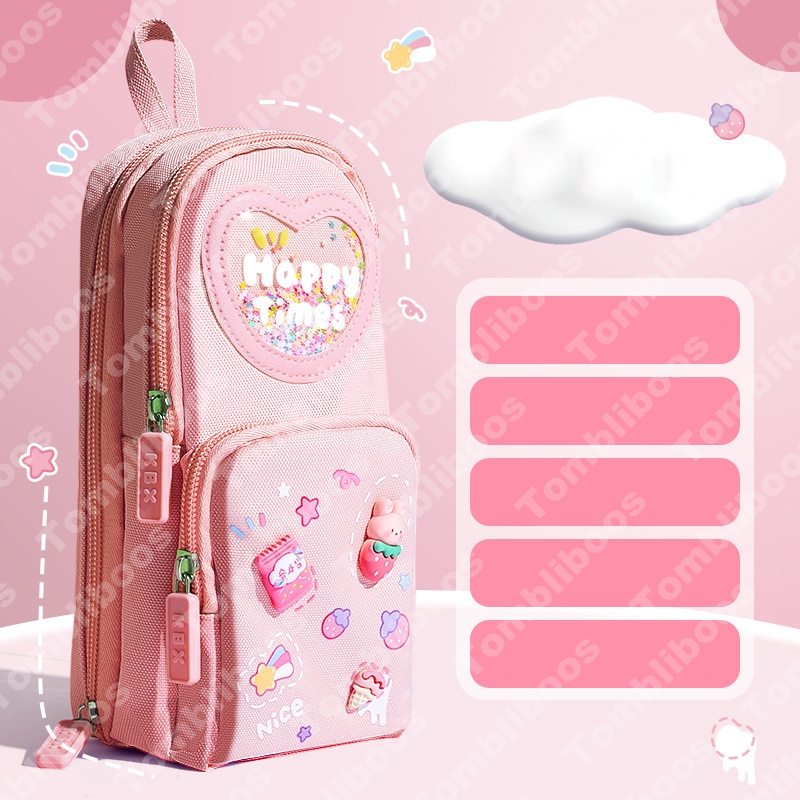 COD PENCIL CASE HIASAN GLITTER KARAKTER 3D MODEL TAS LUCU KOREA KAPASITAS BESAR