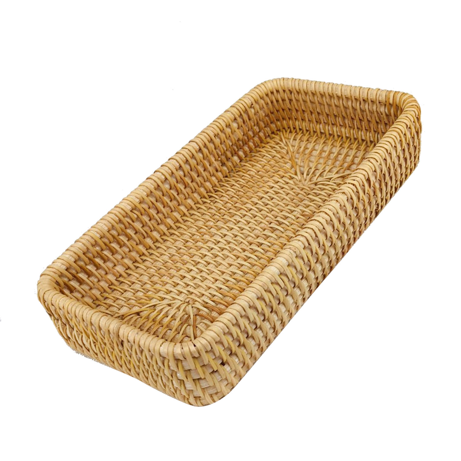 Khay phục vụ mây thanh lịch Khay phục vụ để bàn di động tổ chức bện tay nhiều mục đích cho phòng khách