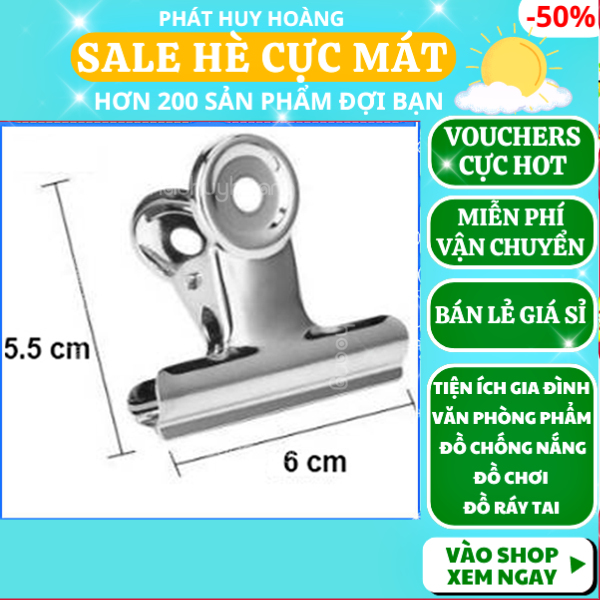 Kẹp sắt to 6cm giá rẻ , kẹp sắt đại chuyên dụng kẹp tài liệu , kẹp tiền , kẹp đơn hàng cứng cáp , kẹp bướm sắt đại chuyên dụng kẹp đồ dày , kẹp sắt đại chuyên kẹp tài liệu , giấy tờ - Phát Huy Hoàng