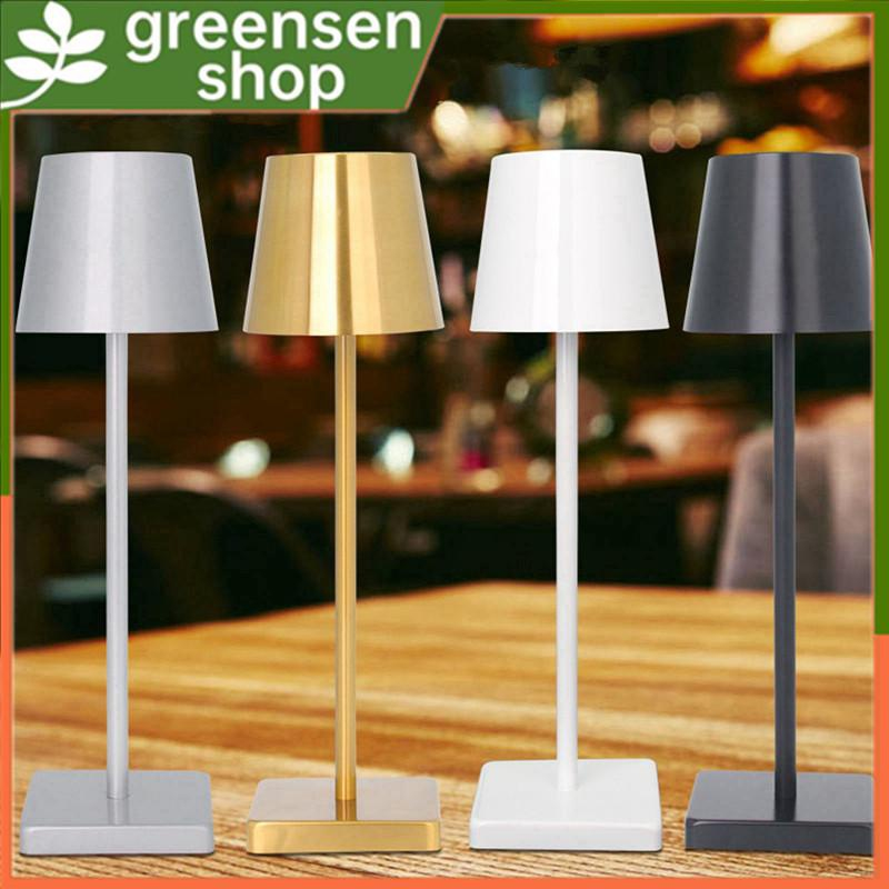 Đèn bàn led không dây greensen, đèn bàn cảm ứng có thể sạc lại phòng ngủ học tập mini hiện đại đèn ngủ sắt nghệ thuật có thể thay đổi độ sáng 3-màu, đèn để bàn nhà hàng ngoài trời dhb