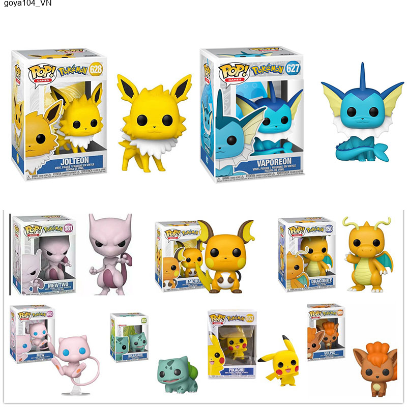 goya104 Búp Bê funko pop!Mô Hình Nhân Vật pikachu raichu eevee mewtwo Trong pokemon bulbasaur squirtle