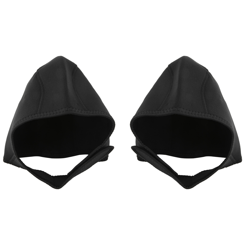 (SBMR) 2 Pcs Neoprene Diving Hood Thermal Wetsuit Hood Cap Swim Caps with Chin Snorkeling Surf Beani