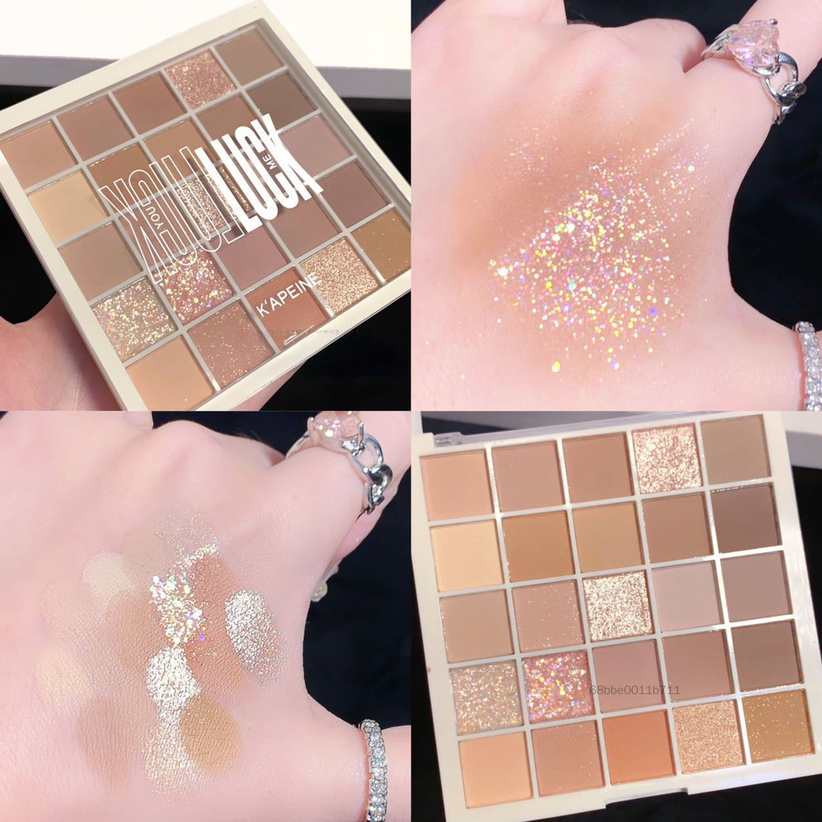 Cape 25 Lucky Eyeshadow Palette hạt sáng lâu dài tự nhiên trà sữa mặt đất mỹ phẩm EFD-VN - 7