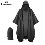 Lansboter Áo Mưa Poncho 3 trong 1 không thấm nước Áo Mưa Poncho Đi Bộ Đường Dài Ngoài Trời Áo Mưa Poncho đa chức năng dễ dàng mang theo