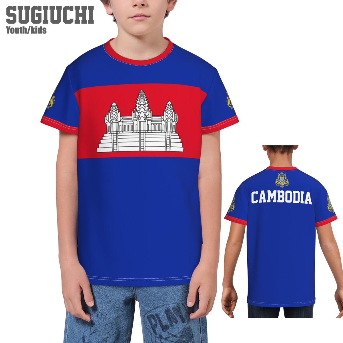 2025 New AdultCustom Name Number Cambodia Flag Emblem 3D T-shirts For Kids Youth Boy/Girl Tees jerse