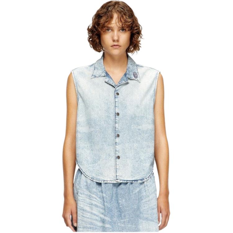 เสื้อเชิ้ต เสื้อเบลาส์สตรี Diesel ผู้หญิง สีฟ้าอ่อน คอเหลี่ยม Moderate อื่นๆ A1901609M39 ราคา 34,473 บาท*ส่งฟรี