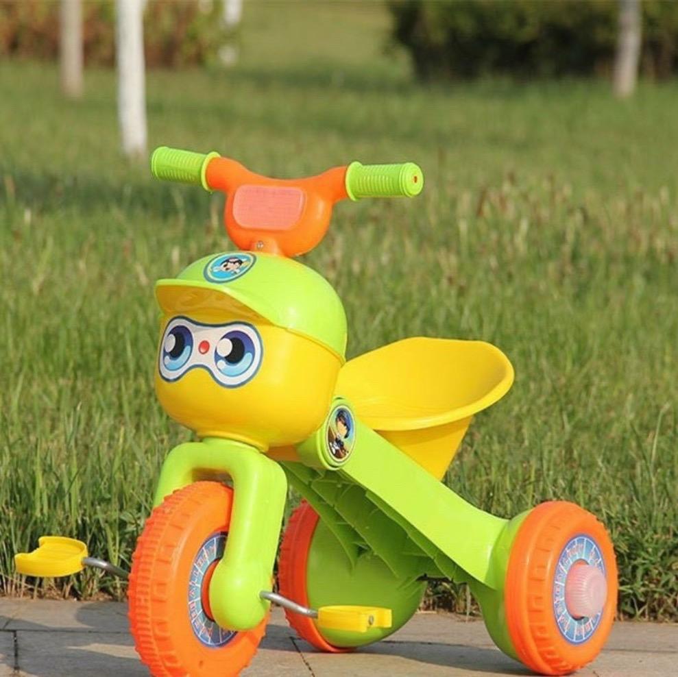 Xe đạp 3 bánh con kiến bánh phát sáng có nhạc có đèn,xe đạp 3in 1