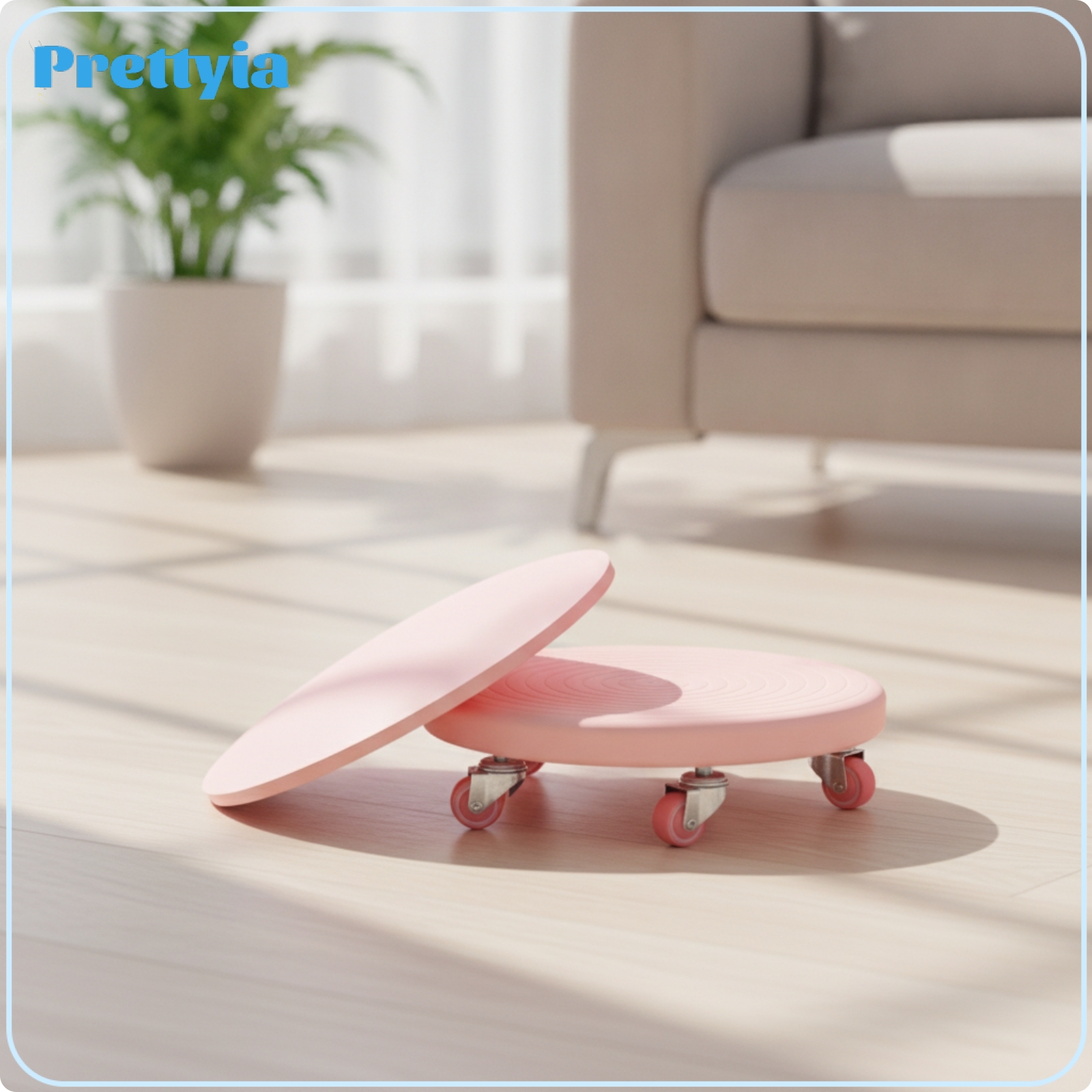 Prettyia Quiet Six-Wheel Ab Roller Board Smooth-Rolling Abdominal Exercise Board with Kneeling Pad Compact Ab Roller Portable for Home Workouts ราคา 2,726 บาท*ส่งฟรี