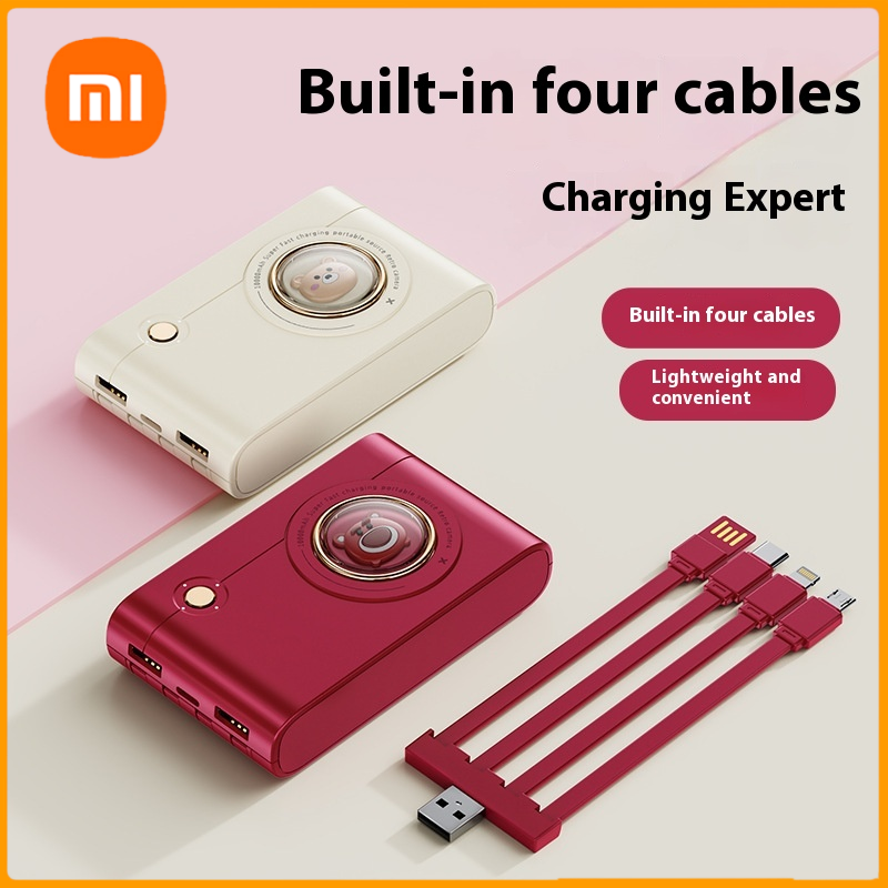Dễ thương camera chụp thú cưng hình dạng sạc dự phòng 20000 ma với cáp xách tay sạc dự phòng cho điện thoại di động sạc dự phòng dễ thương thiết kế hoạt hình nhỏ gọn và nhẹ