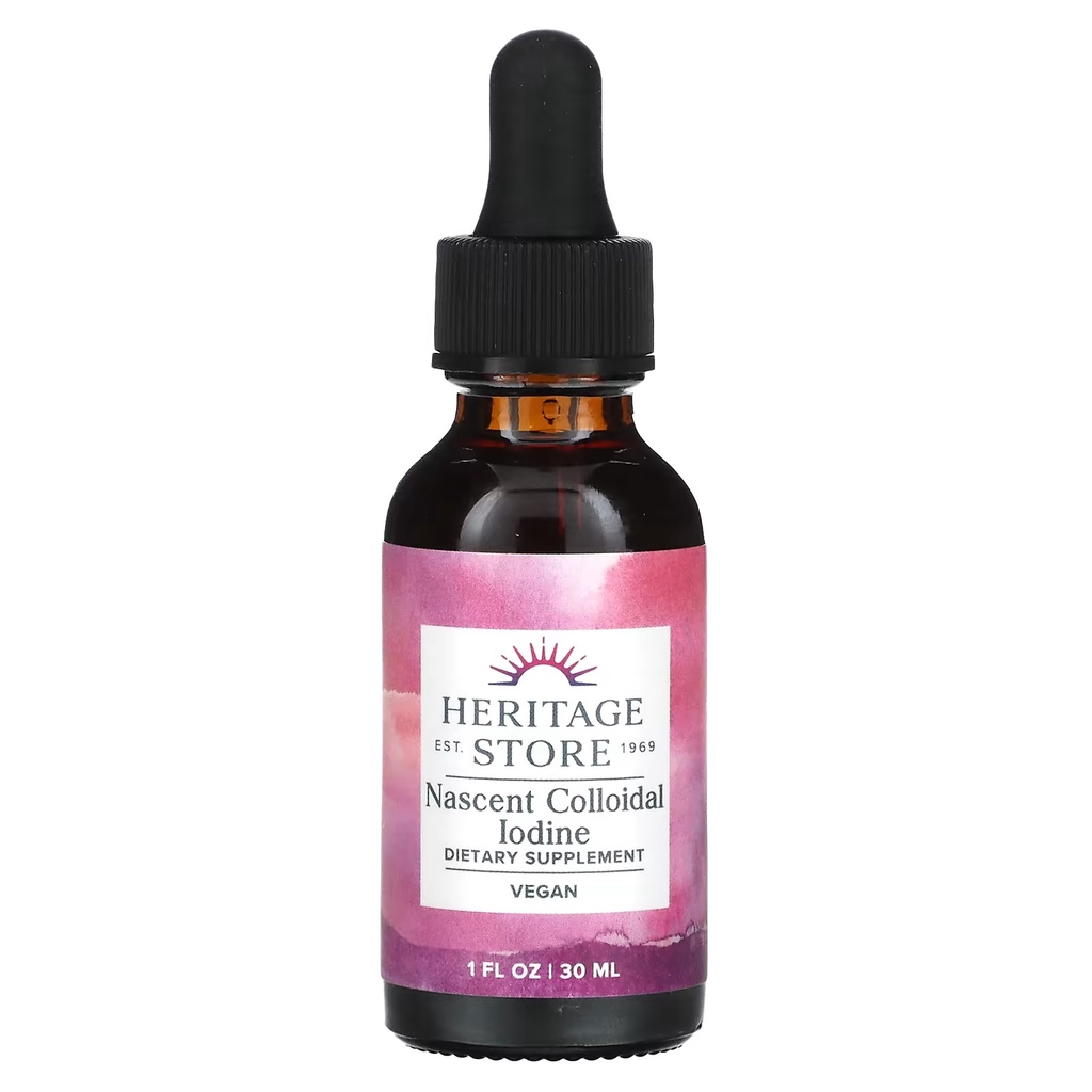 Iốt (từ tảo biển Bắc Đại Tây Dương) @Heritage Store, Nascent Iodine, Colloidal, 1 fl oz (30 ml) - SẢN PHẨM ĐƯỢC YÊU THÍCH TRÊN THỊ TRƯỜNG HIỆN TAY, DÙNG RẤT TỐT LUÔN Ạ, ĐẢM BẢO DÙNG RẤT THÍCH, KHÁCH YÊU TRẢI NGHIỆM ỦNG HỘ SHOP NHÉ