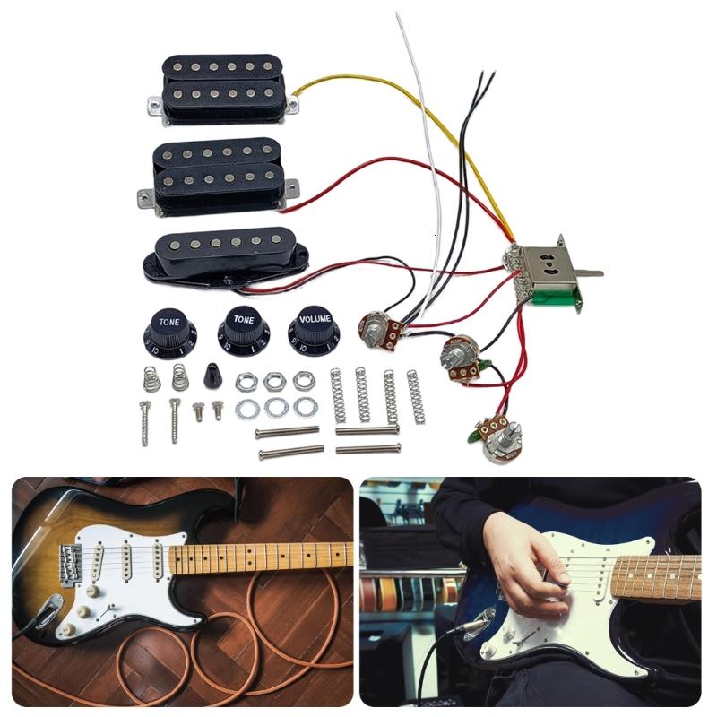 Cuộn dây đơn pickups với Prewired dây cố định đường điện thiết lập, 2 tone 1 khối lượng 5 cách chuyển đổi bộ phận thay thế guitar điện phần thiết lập