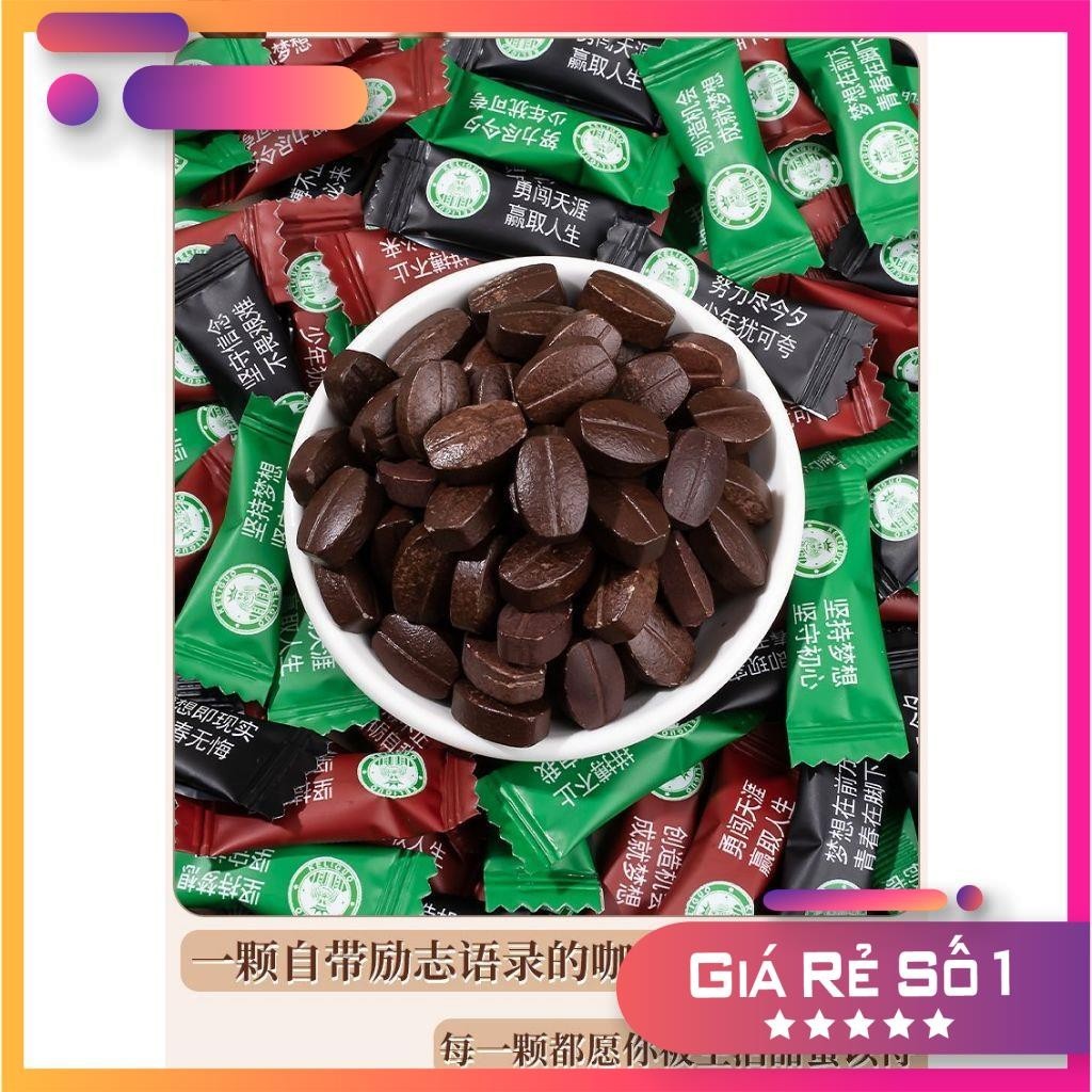 [CAFE KO ĐƯỜNG] 1kg Kẹo Coffee Candy Viên Nén Không Đường Đài Loan ko gây buồn ngủ