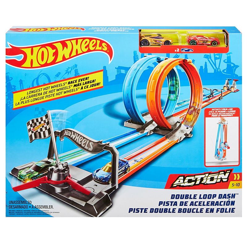 hot wheels four loop track