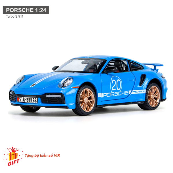 Mô hình xe ô tô Porsche 911 Turbo S 1:24 [TẶNG BIỂN VIP]