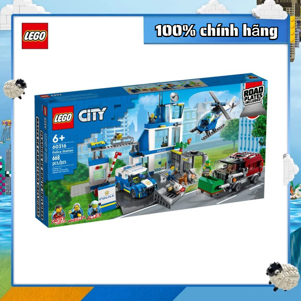 LEGO 60316 City Police Station 668pcs 6+ LEGO chính hãng Đồ chơi lắp ráp