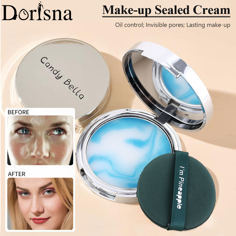 Dorisna tự nhiên Make-up phấn định hình làm mịn Kem dưỡng da lâu dài kiểm soát dầu Make-up Fnish kem mỹ phẩm