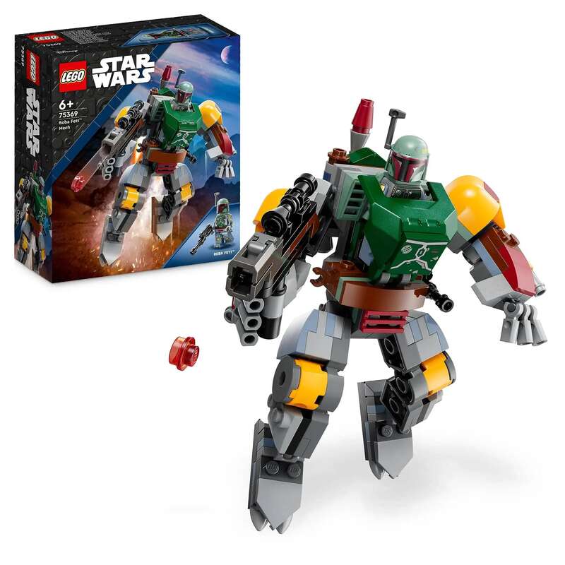 Chính hãng Mô hình hành động LEGO 75369 Star Wars Boba Fett Mech có thể xây dựng với súng và ba lô t