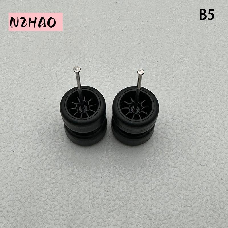 Creative Abs Basic Modified Toy Car Parts for Hotwheels Tomica Mini Gt 1 Set 1 64 Wheel Car Model with Rubber Tires - 5