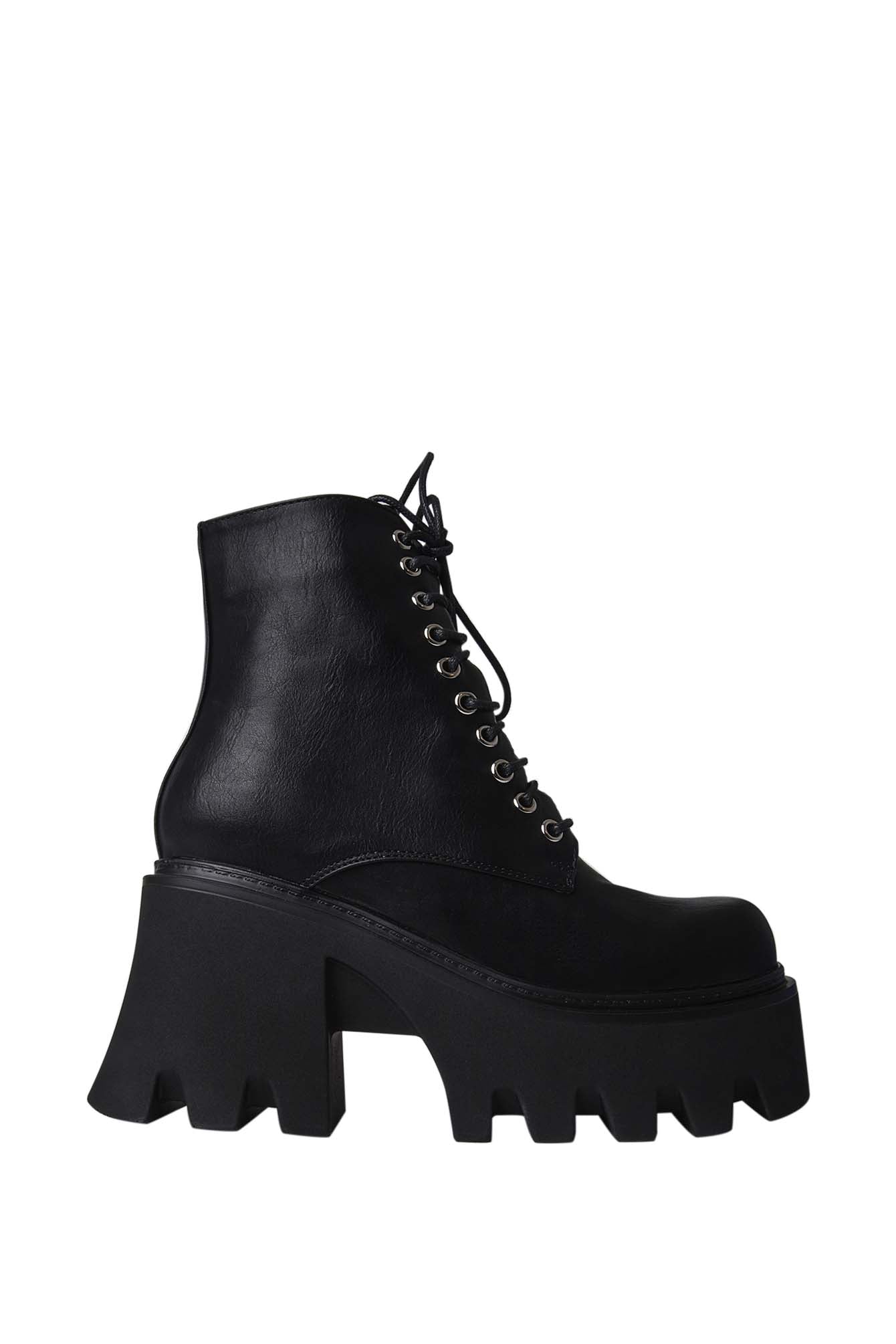 Villains SF YAZIA Women's Platform Combat Boots | Heel Height 3.2" ราคา 2,990 บาท*ส่งฟรี