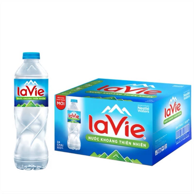 Nước khoáng thiên nhiên LAVIE 500ml - Thùng 24 chai