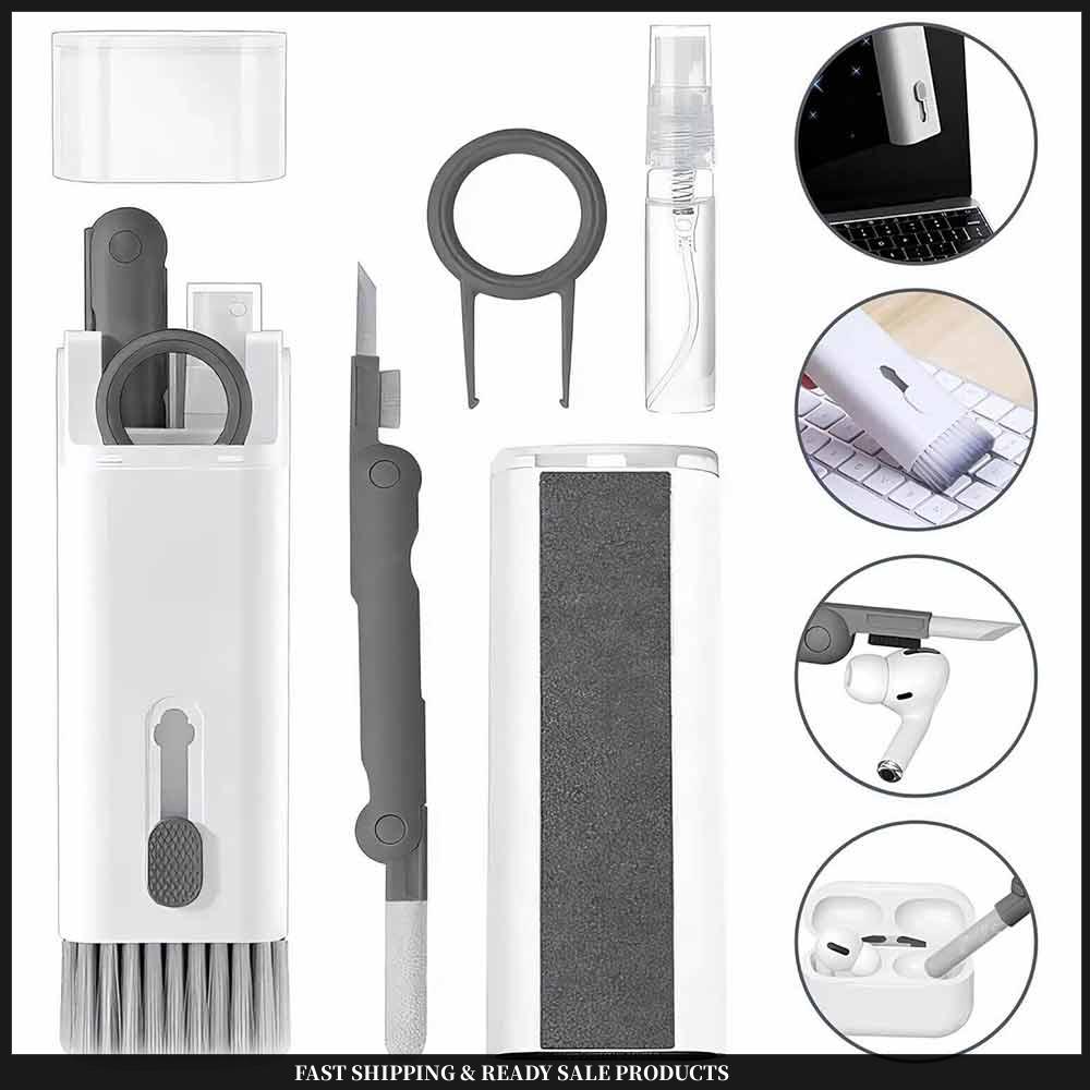 7-in-1 Cleaning Kit for Electronics – Screen and Keyboard Cleaner computer keyboard cleaning brush set