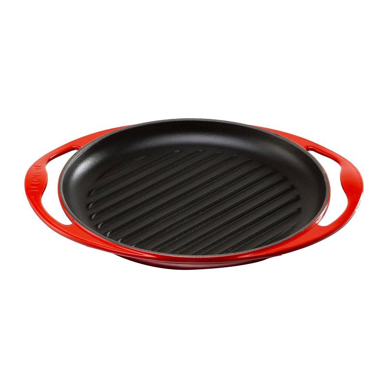Le Creuset Cast Iron Round Grill 25cm (Cherry Red) Singapore