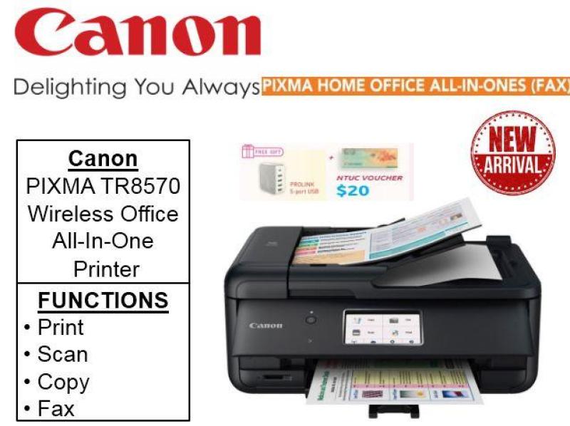 Canon PIXMA TR8570 Printer ** Free Prolink 5-Port USB and $20 NTUC Voucher Till 24th Feb 2019 ** TR 8570 Singapore