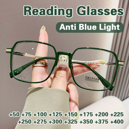 Fashion Frame Anti Blue Light Reading Glasses for Women/Men