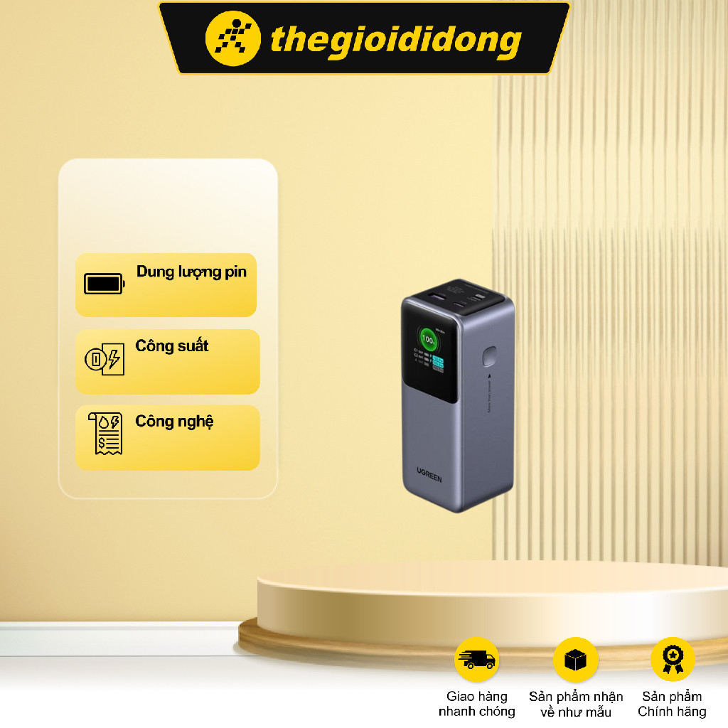 Pin sạc dự phòng 20000mAh Type C PD QC 3.0 130W Ugreen PB721